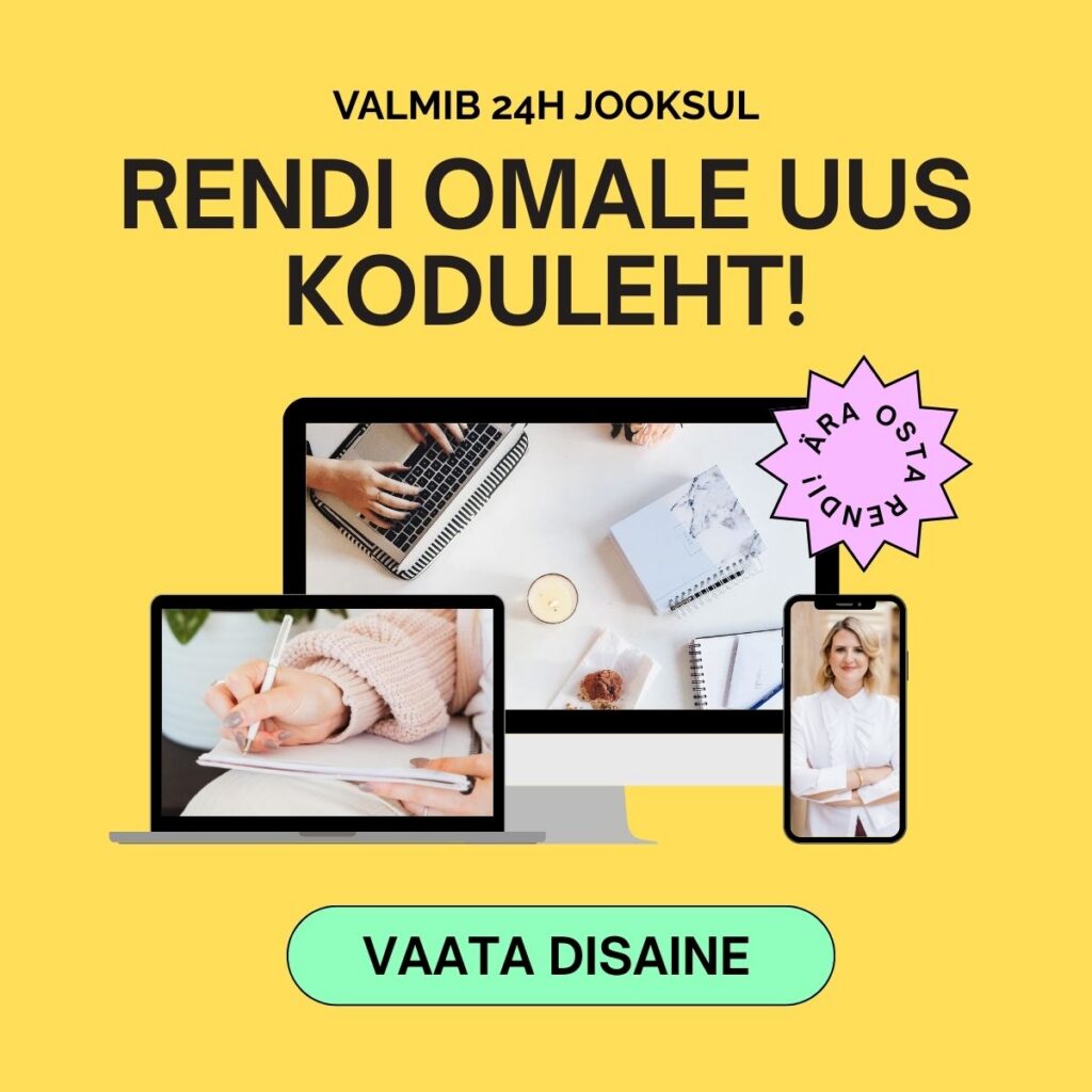 Kodulehtede tegemine kiirelt ja kvaliteetselt Rendiveeb